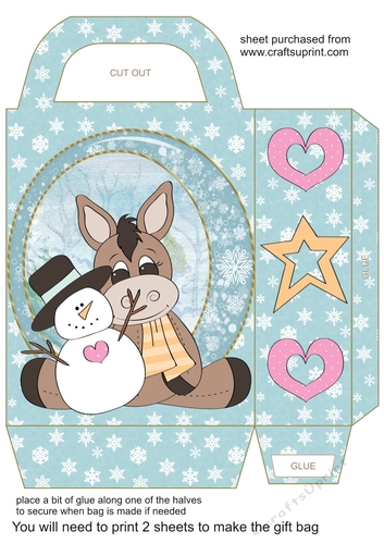 Christmas donkey gift bag 3