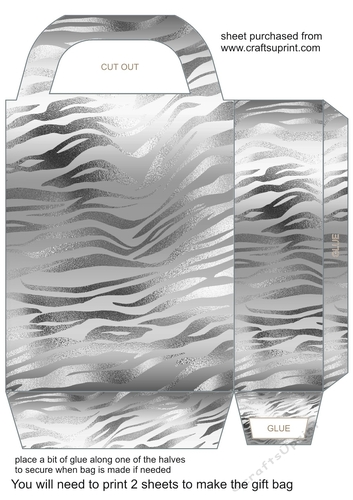 Silver bling gift bag 1