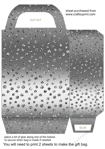 Silver bling gift bag 3