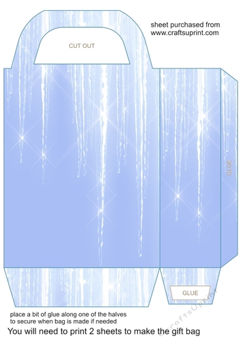 Blue icicle gift bag 2