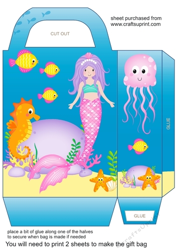 Little mermaid gift bag 3