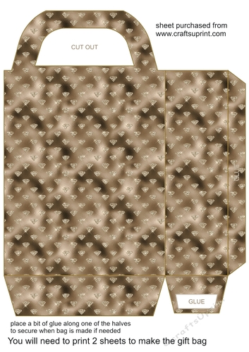 Gold diamonds gift bag 1