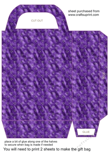 Purple diamonds gift bag 1