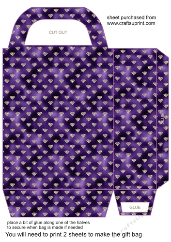Purple diamonds gift bag 3