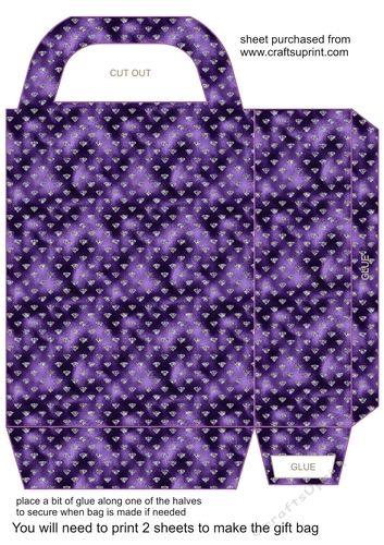 Purple diamonds gift bag 4