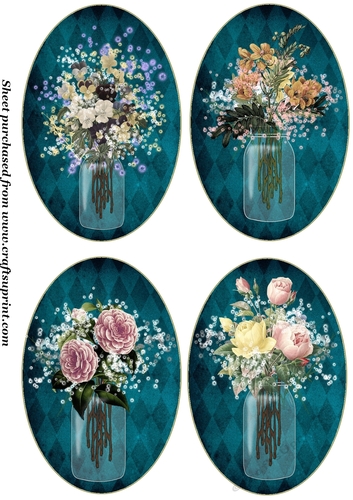 4 Twilight floral toppers