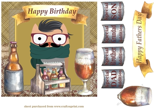 Multi Birthday and Fathers day card front 4
