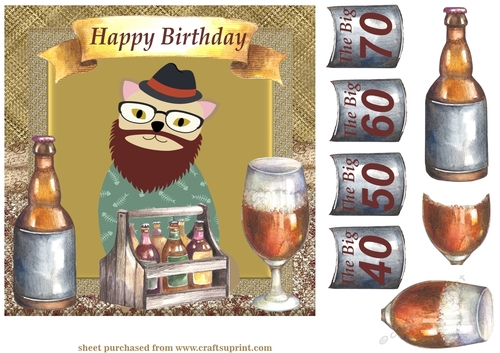 The Big 40-70 male birthday card front 1
