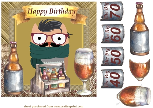 The Big 40-70 male birthday card front 2