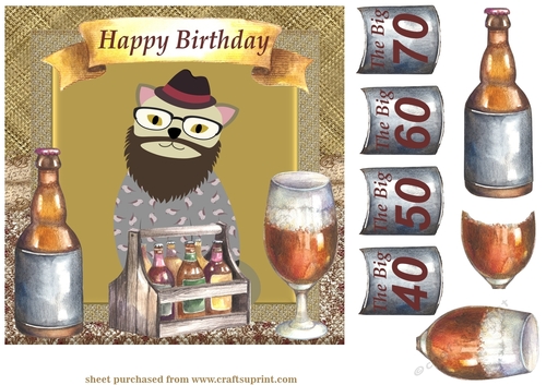 The Big 40-70 male birthday card front 3