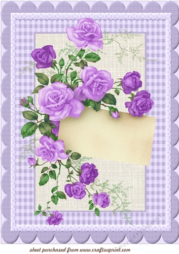 Lilac large roses topper 