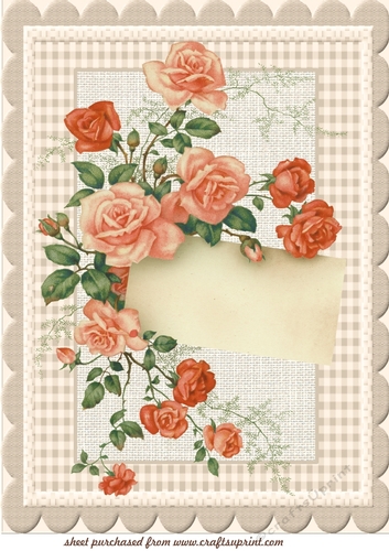 Peach large roses topper 
