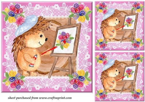 3 Woodland artist card fronts/toppers 4