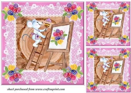 3 Woodland artist card fronts/toppers 5
