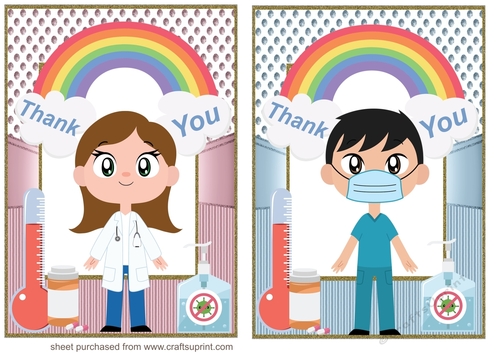 2 Medical Thank you card fronts 1