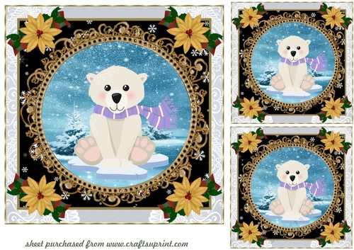 3 Christmas friends card fronts/toppers 1