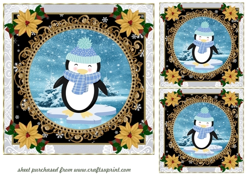 3 Christmas friends card fronts/toppers 3