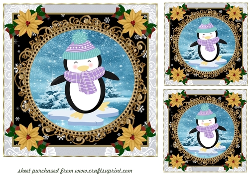 3 Christmas friends card fronts/toppers 4