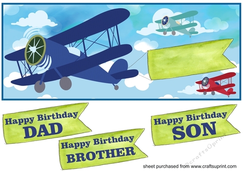 Large Birthday fly pass card front