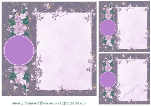 3 Floral card fronts/toppers (blanks) 14