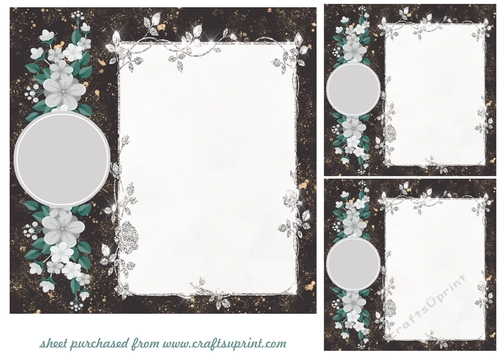 3 Floral card fronts/toppers (blanks) 13