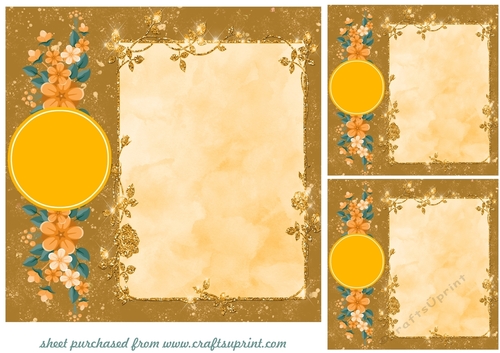 3 Floral card fronts/toppers (blanks) 12