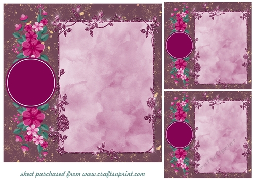 3 Floral card fronts/toppers (blanks) 11