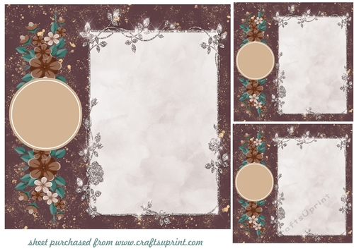 3 Floral card fronts/toppers (blanks) 9