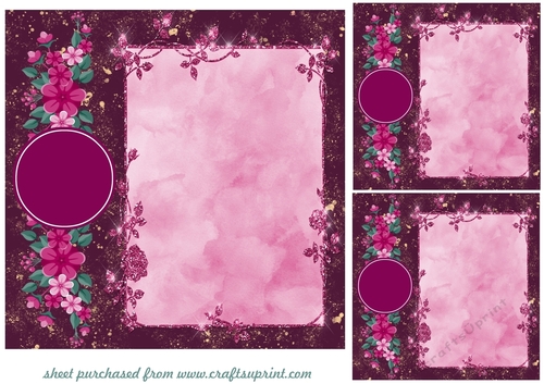 3 Floral card fronts/toppers (blanks) 8