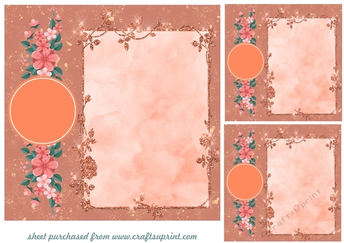 3 Floral card fronts/toppers (blanks) 7