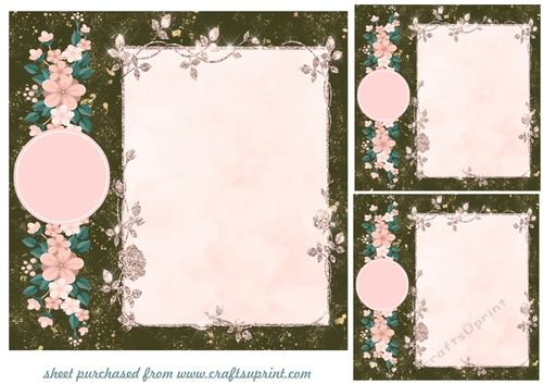 3 Floral card fronts/toppers (blanks) 4