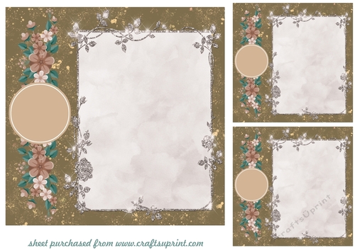 3 Floral card fronts/toppers (blanks) 3