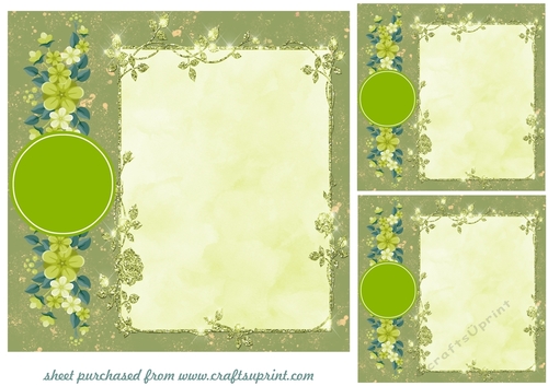 3 Floral card fronts/toppers (blanks) 2