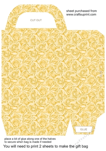 Yellow roses gift bag