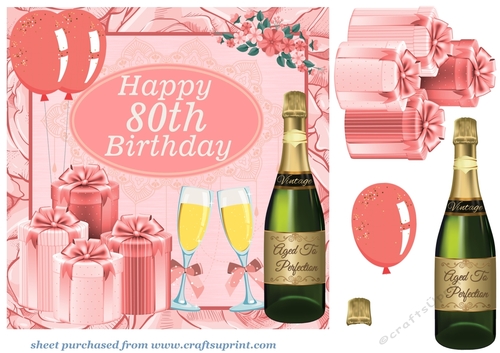 Ladies age 80 Birthday card front