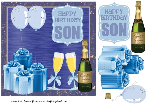 Son Birthday card front