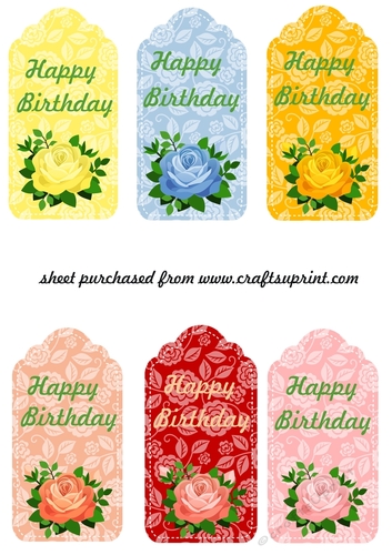 6 Rose Birthday toppers
