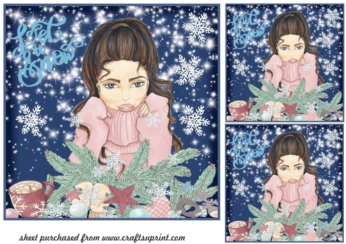 3 Let it snow card fronts/toppers 2
