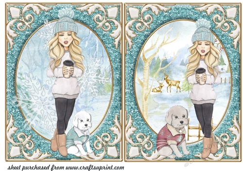 2 Christmas just a girl and her dog card fronts 1