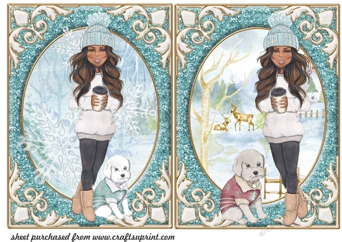 2 Christmas just a girl and her dog card fronts 3