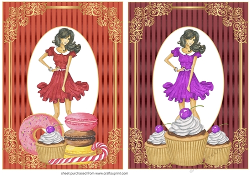 2 Just a girl with a sweet tooth card fronts