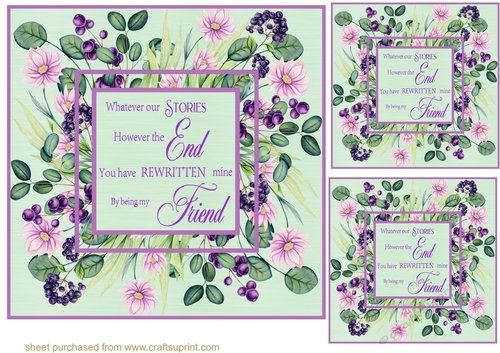 3 Sage whatever our stories card fronts/toppers