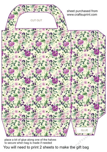 Purple floral gift bag 1