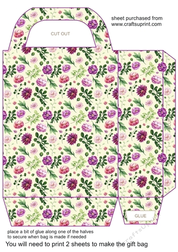 Purple floral gift bag 2
