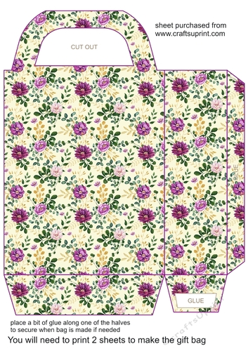 Purple floral gift bag 3