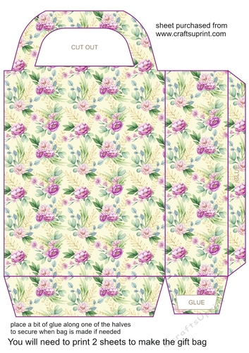 Purple floral gift bag 4