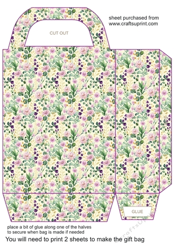 Purple floral gift bag 5