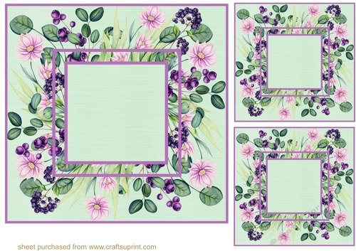 3 Floral frame card fronts/toppers 2