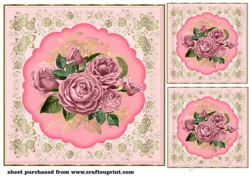 3 Scalloped roses card fronts/toppers 1