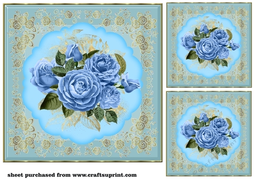 3 Scalloped roses card fronts/toppers 2